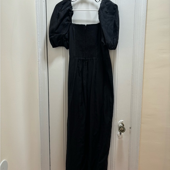 & other stories black puff sleeve wrap dress - Picture 2 of 2